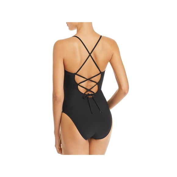 NWOT La Blanca V-Neck Strappy Back Swimsuit - Picture 2 of 8